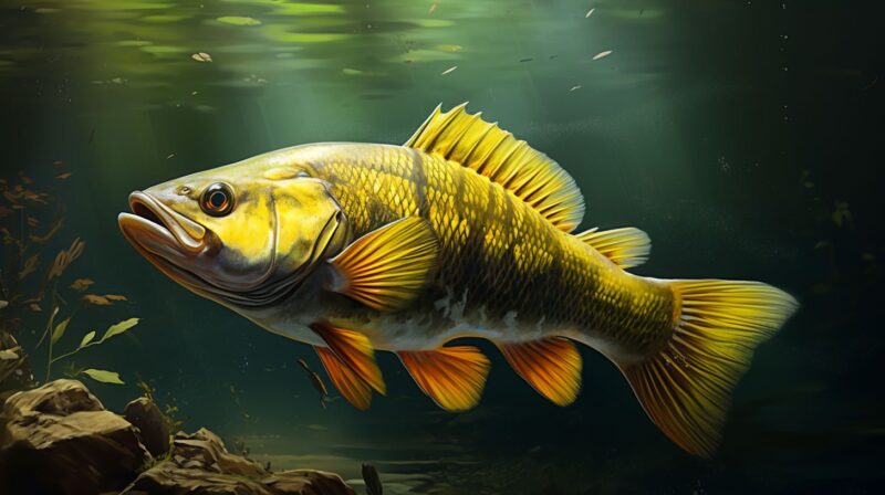 Aquaponics yellow perch fish in cold climate