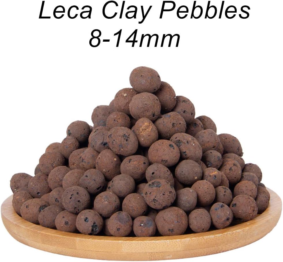 6LBS Organic Expanded Leca Clay Pebbles Hydroponics Growing Media for Gardening Orchids Aquaponics, Drainage,Decoration,100% Natural Leca Clay Balls,Leca for Plants